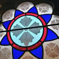 Charter Oak Cultural Center Installs Restored Stained Glass Windows To Historic Building Photo