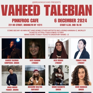 BREAKING SOUND To Celebrate The Holiday Season With New Works By Vaheed Talebian And Colla Photo