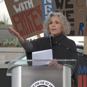 Video: Jane Fonda Protests Against Trump Takeover at Kennedy Center Photo
