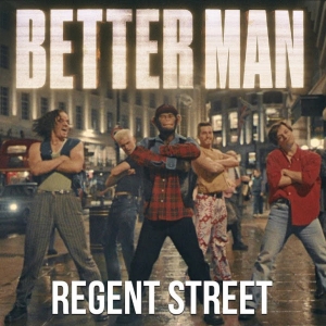 Video: Robbie Williams Sings in 'Regent Street' Dance Sequence From BETTER MAN Video