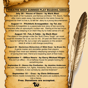 Theatre West Summer Reading Series to Launch With HOUSE OF SAURO