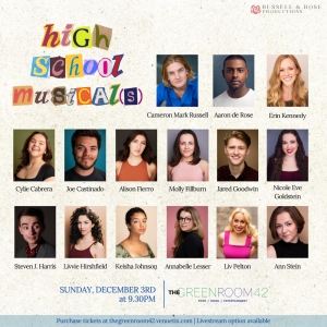 The Green Room 42 Presents HIGH SCHOOL MUSICAL(S) on Sunday, December 3 Photo
