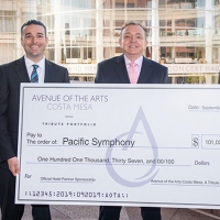 Avenue Of The Arts Costa Mesa, A Tribute Portfolio Hotel, Presents Check For $100,000 Photo