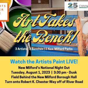 See Professional Artists Paint Live In ART TAKES THE BENCH! On National Night Out In  Photo