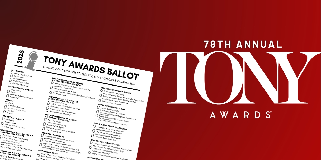 2025 Tony Awards Printable Ballot Photo