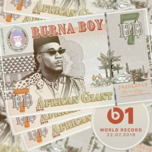 Burna Boy's PULL UP Featured On Zane Lowe's World Record Image