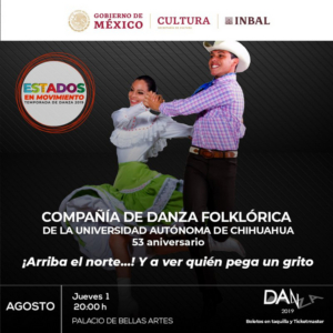 Compañía de Danza Folklórica de Chihuahua se presentará con ¡Arriba el norte…! Y a ver quién pega un grito en Bellas Artes 