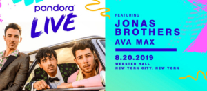 Jonas Brothers to Perform Exclusive Concert in New York for Pandora and SiriusXM 