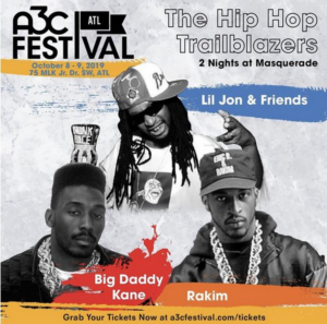 Lil Jon & Friends, Rakim and Big Daddy Kane Announced for A3C Music Festival 