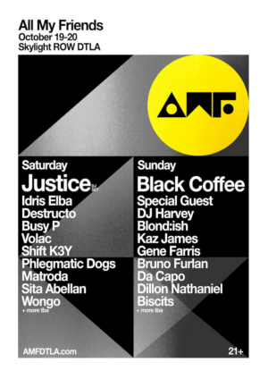 ALL MY FRIENDS Music Festival Announces JUSTICE, Black Coffee, Idris Elba and More 