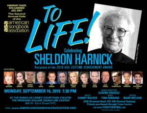 American Songbook Association to Honor Sheldon Harnick; Kate Baldwin, Laura Benanti and More to Perform  Image