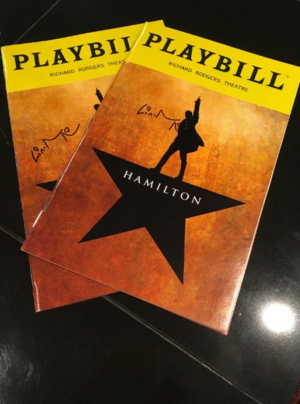 Bid To Win A Lin-Manuel Miranda Signed HAMILTON Playbill Image