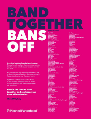 Planned Parenthood Launches 'Band Together, Bans Off' with Lizzo, Ariana Grande, Lady Gaga, and More 