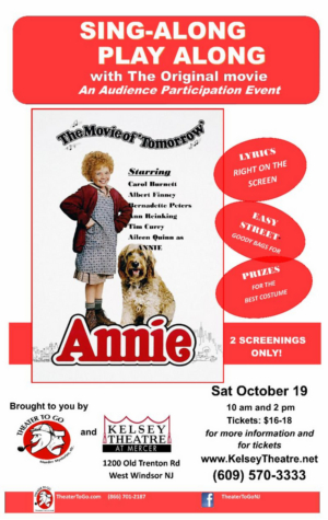 Theater To Go Presents a Sing Along and Play Along Movie Musical Interactive Screening of ANNIE Image
