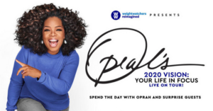 Oprah Winfrey And WW Announce 'Oprah's 2020 Vision: Your Life In Focus' Tour Image