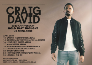 Craig David Announces 2020 Arena Tour Image