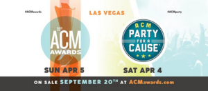 ACADEMY OF COUNTRY MUSIC AWARDS Heads to Las Vegas on April 5, 2020 