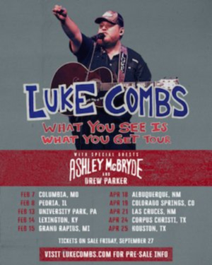 Luke Combs Announces 2020 'What You See Is What You Get Tour' Image