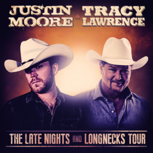 Justin Moore and Tracy Lawrence Announce Late Nights And Longnecks Tour Image