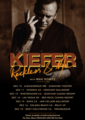 Kiefer Sutherland Announces December Tour Dates 
