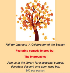 FALL FOR LITERACY, A CELEBRATION OF THE SEASON to Benefit LVSC on 10/25 at Bridgewater Public Library 