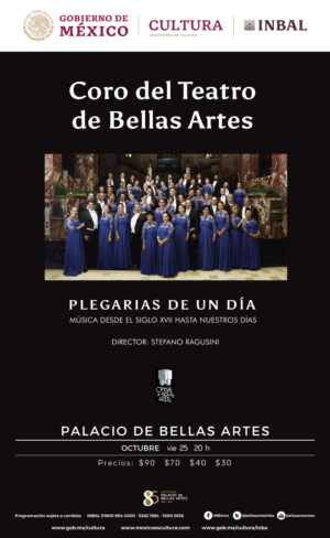 El Coro del Teatro de Bellas Artes presentará el concierto Plegarias de un día en el Palacio de Bellas Artes Image