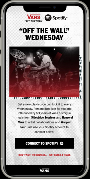 Vans Partners with Spotify to Launch 'Off The Wall Wednesday' Image