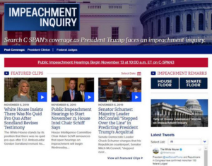 C-SPAN Will Have LIVE Coverage of Open Impeachment Hearings Image