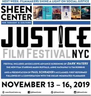 The 7th Annual Justice Film Festival Returns Nov. 13 -16 at the Sheen Center for Thought & Culture 