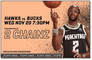 2 Chainz and T.R.U. Artists to Perform at Atlanta Hawks' First Peachtree Night on Nov. 20 