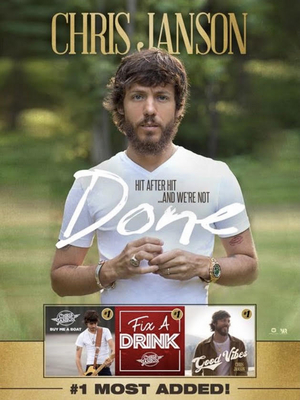 Chris Janson's 'Done' Most Added at Country Radio This Week Image