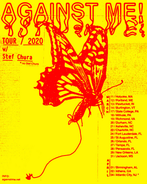 AGAINST ME! Announce Spring 2020 U.S. Tour Image