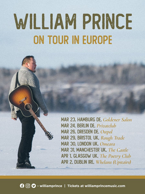 William Prince Announces UK & Ireland March Headline Tour 