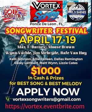 Vortex Springs Songwriter Festival Announced 