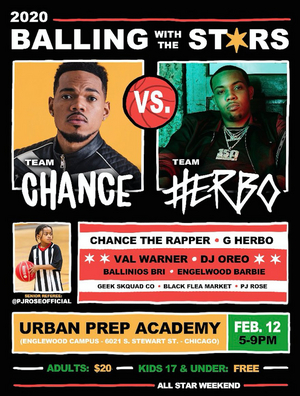 G Herbo and Chance The Rapper Join 'Balling With The Stars' Charity Game  Image