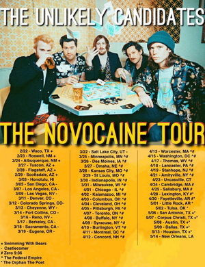 The Unlikely Candidates' 'Novocaine' Hits #5 on Alternative Radio Chart Image