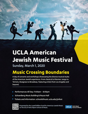 UCLA American Jewish Music Festival is Next Sunday, March 1 