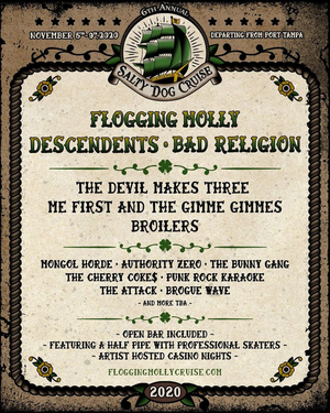 Flogging Molly's Salty Dog Cruise 2020 Lineup Announced Feat. Descendents, Bad Religion, & More 