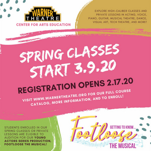 Warner Theatre Center for Arts Education Spring Term Classes to Begin Next Week  Image