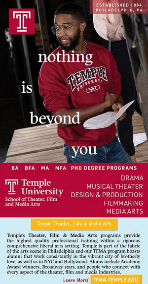 Temple University Offers Theater, Film, and Media Arts Programs  Image