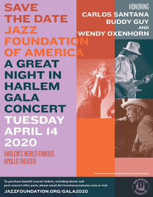 Carlos Santana, Buddy Guy and Wendy Oxenhorn To Be Honored by The Jazz Foundation of America Image