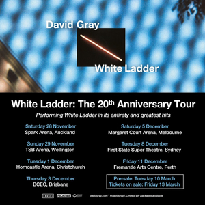 David Gray Announces AU-NZ Dates for 'White Ladder: The 20th Anniversary Tour'  Image