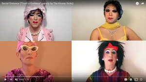 Dragapella Quartet Parodies 'From A Distance' In Quarantine Image