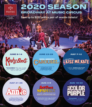 Broadway At Music Circus 2020 Season Postponed To Summer Of 2021 