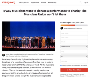 Disney on Broadway Benefit Musicians Release Open Letter; Petition Own Union Image