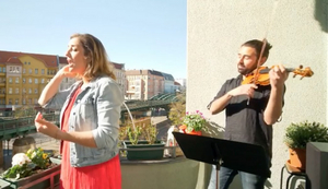 VIDEO: Inbal Megiddo and Paul Altomari Perform on Wellington Balcony During Lockdown 