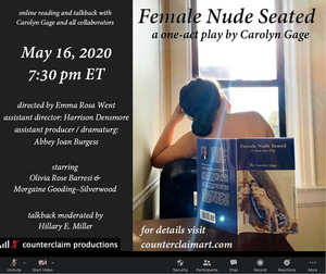 Carolyn Gage Teams Up With Counterclaim to Present Online Reading of FEMALE NUDE SEATED 