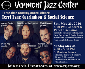 The Vermont Jazz Center to Present Live Stream Events Featuring Terri Lyne Carrington and Social Science 