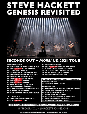 Steve Hackett Re-Schedules 'Seconds Out' Tour 