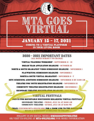 Mississippi Theatre Association Goes Virtual in 2021  Image